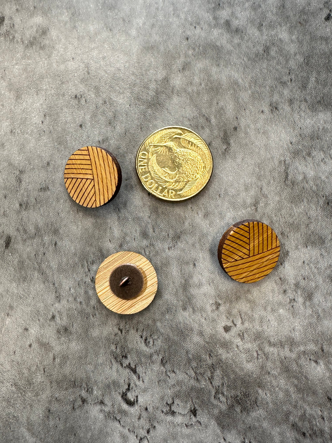 Wood Yarn Ball Shank Button Medium - 18mm