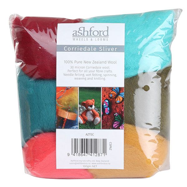 Ashford // Corriedale Sliver Wool Fibre Packs