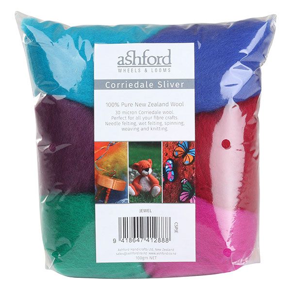 Ashford // Corriedale Sliver Wool Fibre Packs