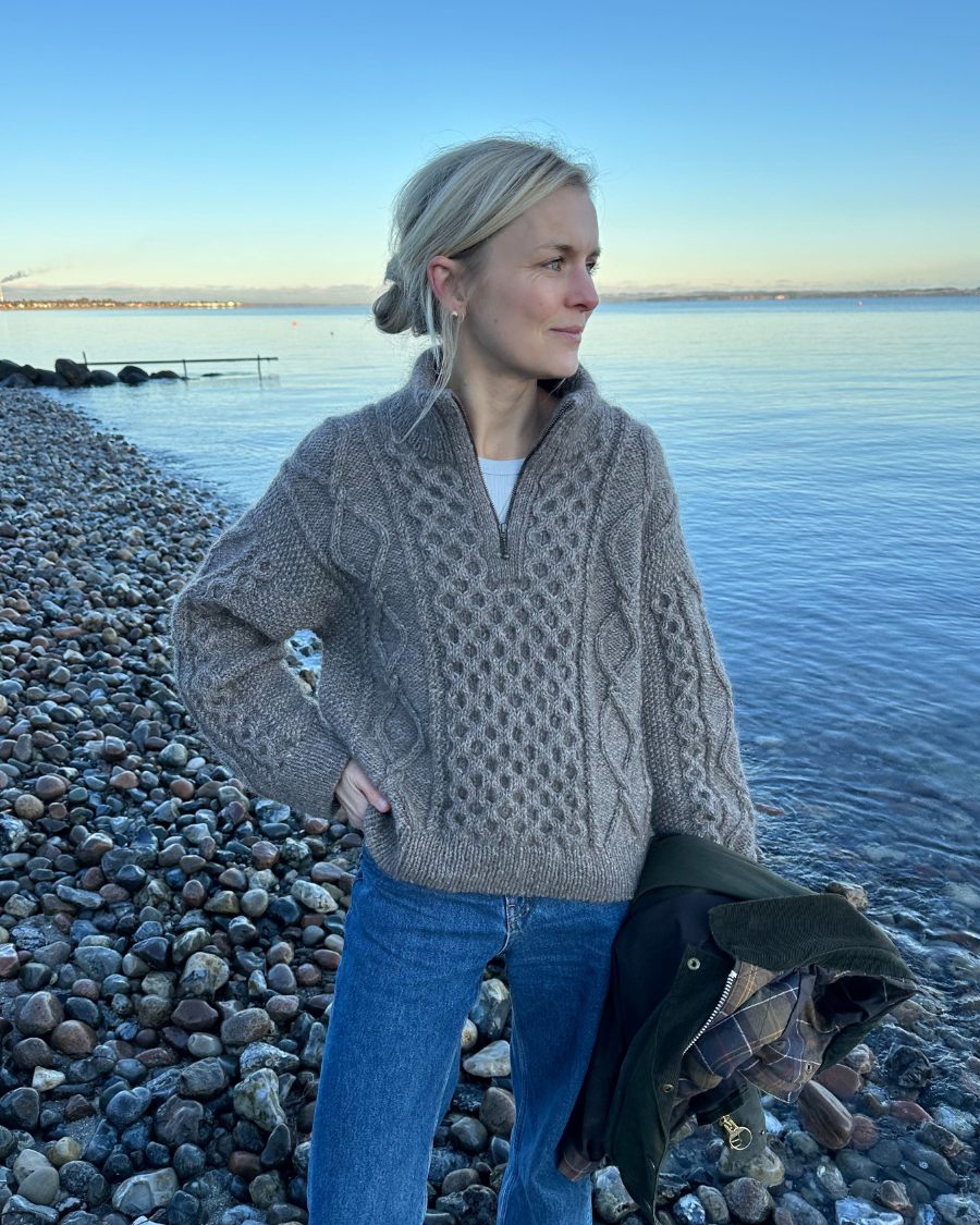 Dagmar Zipper Sweater by Petite Knit - Printed Pattern