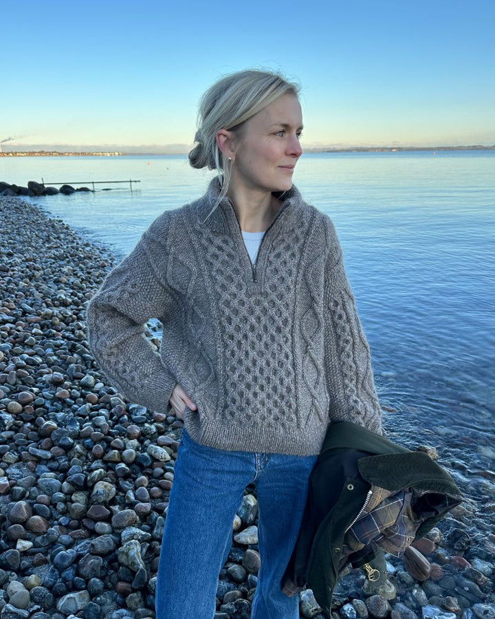 Dagmar Zipper Sweater by Petite Knit - Printed Pattern