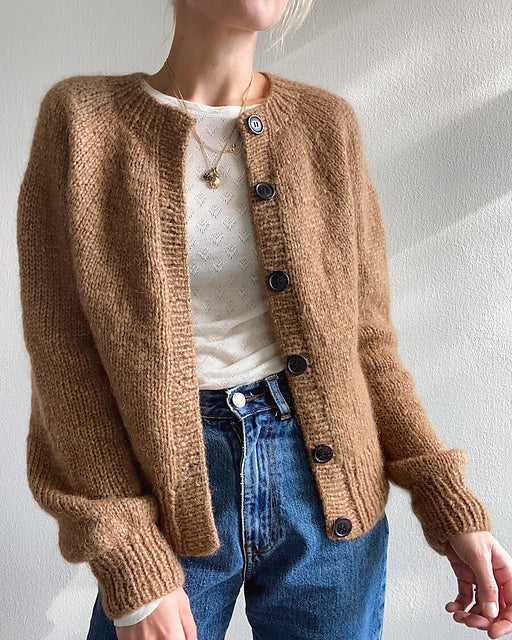 Novice Cardigan Chunky Edition by Petite Knit - Printed Pattern
