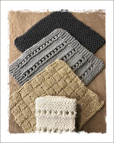 Cotton Washcloths by The Kiwi Stitch & Knit Co - Printed Pattern